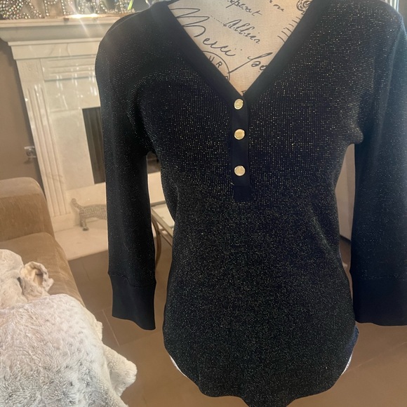 Lauren Ralph Lauren black and gold top - Picture 8 of 11